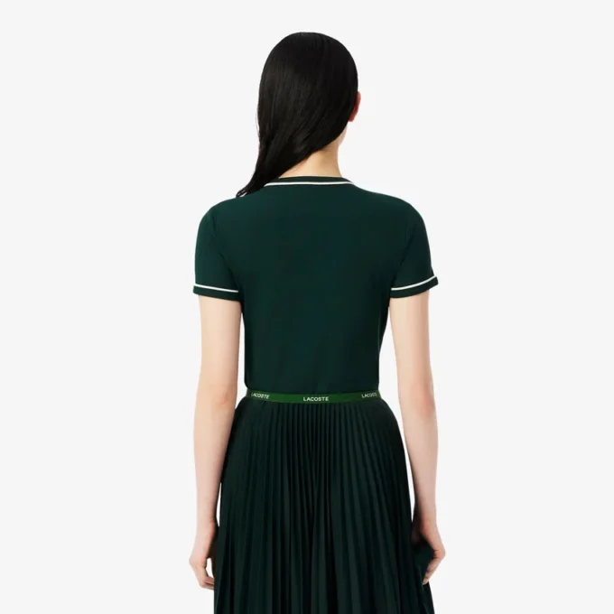 Damen-Jersey-T-Shirt mit Kontrastbesatz Damen-Jersey-T-Shirt mit Kontrastbesatz