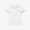 Damen-Jersey-T-Shirt mit Kontrastbesatz Damen-Jersey-T-Shirt mit Kontrastbesatz