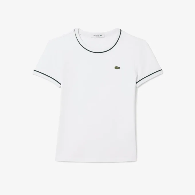 Damen-Jersey-T-Shirt mit Kontrastbesatz Damen-Jersey-T-Shirt mit Kontrastbesatz