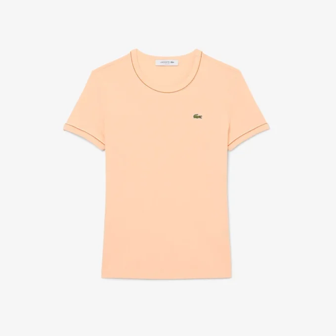 Damen-Jersey-T-Shirt mit Kontrastbesatz Damen-Jersey-T-Shirt mit Kontrastbesatz