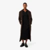Damen-Kleid aus gerippter Baumwolle mit Polo-Kragen in Slim-Fit-Passform Damen-Kleid aus gerippter Baumwolle mit Polo-Kragen in Slim-Fit-Passform