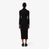Damen-Kleid aus gerippter Baumwolle mit Polo-Kragen in Slim-Fit-Passform Damen-Kleid aus gerippter Baumwolle mit Polo-Kragen in Slim-Fit-Passform