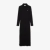 Damen-Kleid aus gerippter Baumwolle mit Polo-Kragen in Slim-Fit-Passform Damen-Kleid aus gerippter Baumwolle mit Polo-Kragen in Slim-Fit-Passform