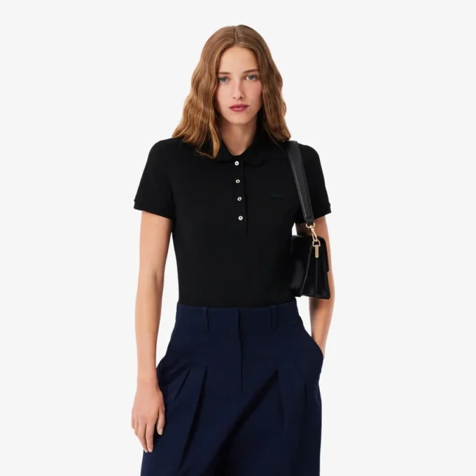 Damen L.12.D Slim Fit Stretch Mini Piqua Poloshirt Damen L.12.D Slim Fit Stretch Mini Piqua Poloshirt