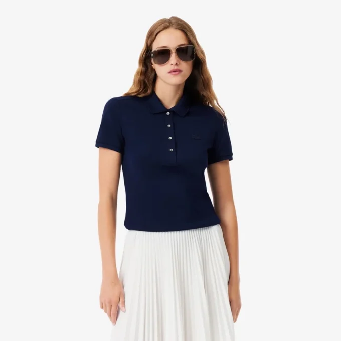 Damen L.12.D Slim Fit Stretch Mini Piqua Poloshirt Damen L.12.D Slim Fit Stretch Mini Piqua Poloshirt