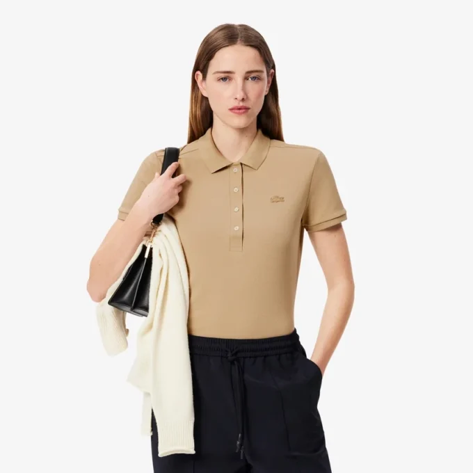 Damen L.12.D Slim Fit Stretch Mini Piqua Poloshirt Damen L.12.D Slim Fit Stretch Mini Piqua Poloshirt
