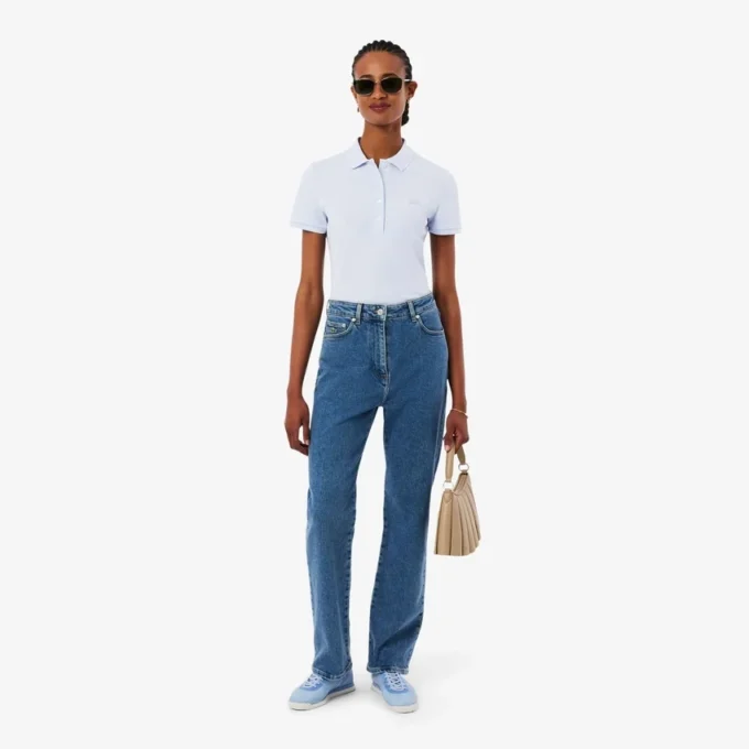 Damen L.12.D Slim Fit Stretch Mini Piqua Poloshirt Damen L.12.D Slim Fit Stretch Mini Piqua Poloshirt