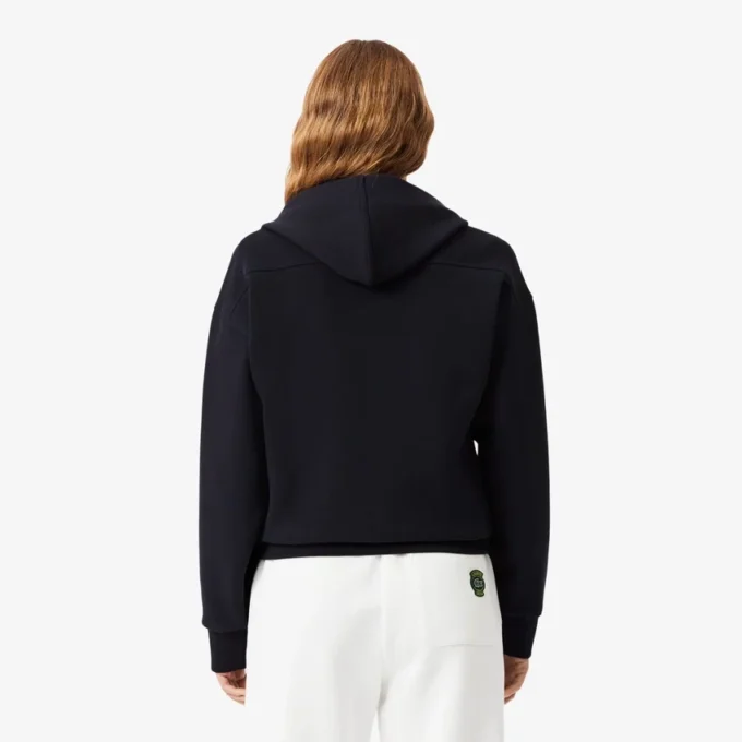 Damen-Piqué-Hoodie mit Reißverschluss Damen-Piqué-Hoodie mit Reißverschluss