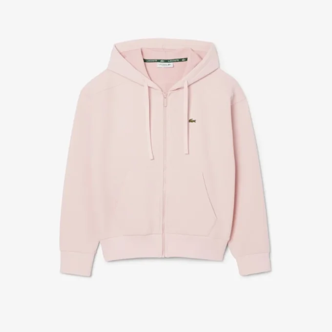Damen-Piqué-Hoodie mit Reißverschluss Damen-Piqué-Hoodie mit Reißverschluss