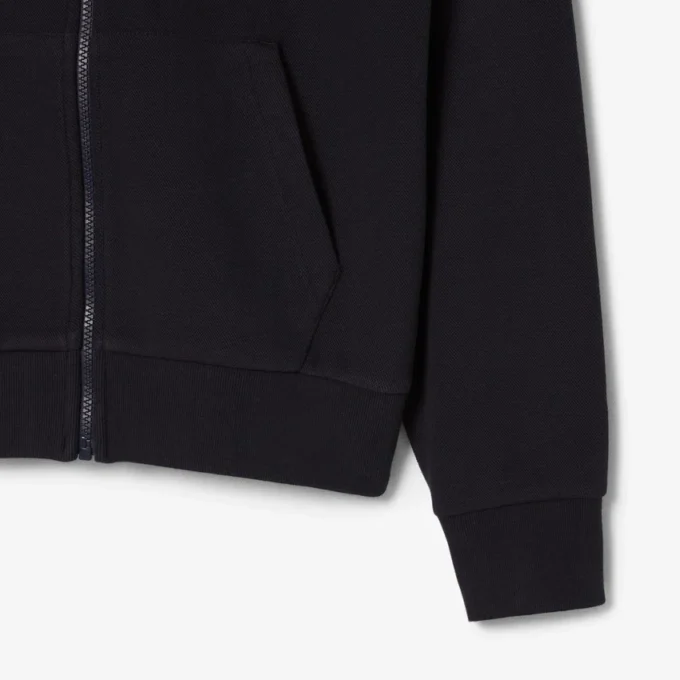 Damen-Piqué-Hoodie mit Reißverschluss Damen-Piqué-Hoodie mit Reißverschluss