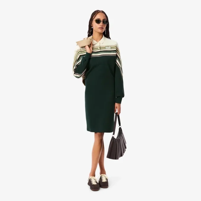 Damen-Piqué-Kleid in Slim Fit, hergestellt in Frankreich Damen-Piqué-Kleid in Slim Fit, hergestellt in Frankreich