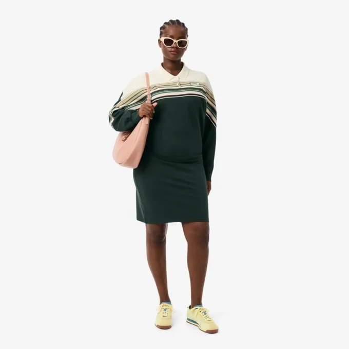 Damen-Piqué-Kleid in Slim Fit, hergestellt in Frankreich Damen-Piqué-Kleid in Slim Fit, hergestellt in Frankreich