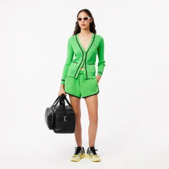 Damen-Piqué-Shorts mit Kontrasteinsätzen