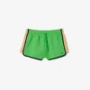 Damen-Piqué-Shorts mit Kontrasteinsätzen Damen-Piqué-Shorts mit Kontrasteinsätzen