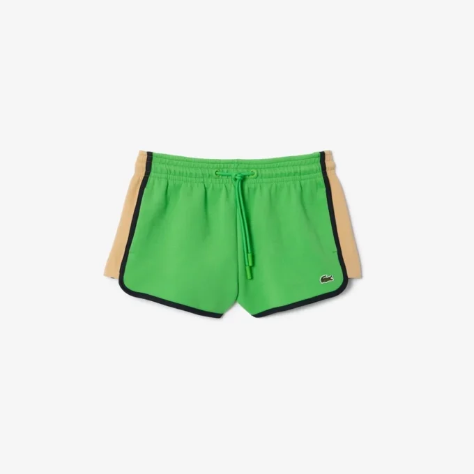 Damen-Piqué-Shorts mit Kontrasteinsätzen Damen-Piqué-Shorts mit Kontrasteinsätzen