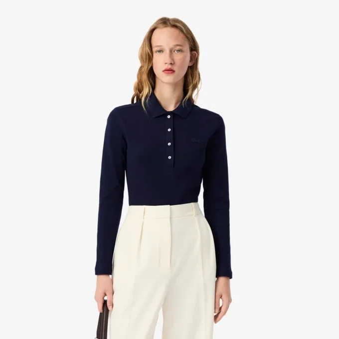 Damen-Poloshirt L.12.12 Slim Fit Stretch Mini Piqua Damen-Poloshirt L.12.12 Slim Fit Stretch Mini Piqua