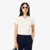 Damen-Poloshirt L.12.D Slim Fit aus gerippter Baumwolle Damen-Poloshirt L.12.D Slim Fit aus gerippter Baumwolle