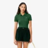 Damen-Poloshirt L.12.D Slim Fit aus gerippter Baumwolle Damen-Poloshirt L.12.D Slim Fit aus gerippter Baumwolle