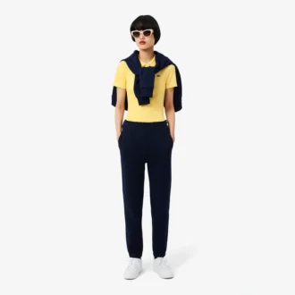 Damen-Poloshirt L.12.D Slim Fit aus gerippter Baumwolle Damen-Poloshirt L.12.D Slim Fit aus gerippter Baumwolle