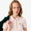 Damen-Poloshirt L.12.D Slim Fit aus gerippter Baumwolle Damen-Poloshirt L.12.D Slim Fit aus gerippter Baumwolle