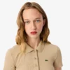 Damen-Poloshirt L.12.D Slim Fit aus gerippter Baumwolle Damen-Poloshirt L.12.D Slim Fit aus gerippter Baumwolle