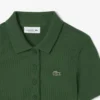 Damen-Poloshirt L.12.D Slim Fit aus gerippter Baumwolle Damen-Poloshirt L.12.D Slim Fit aus gerippter Baumwolle