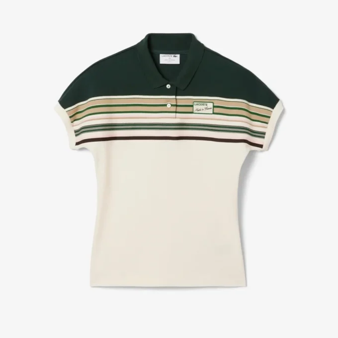 Damen-Poloshirt „Made in France“ in Slim Fit mit Streifen Damen-Poloshirt „Made in France“ in Slim Fit mit Streifen