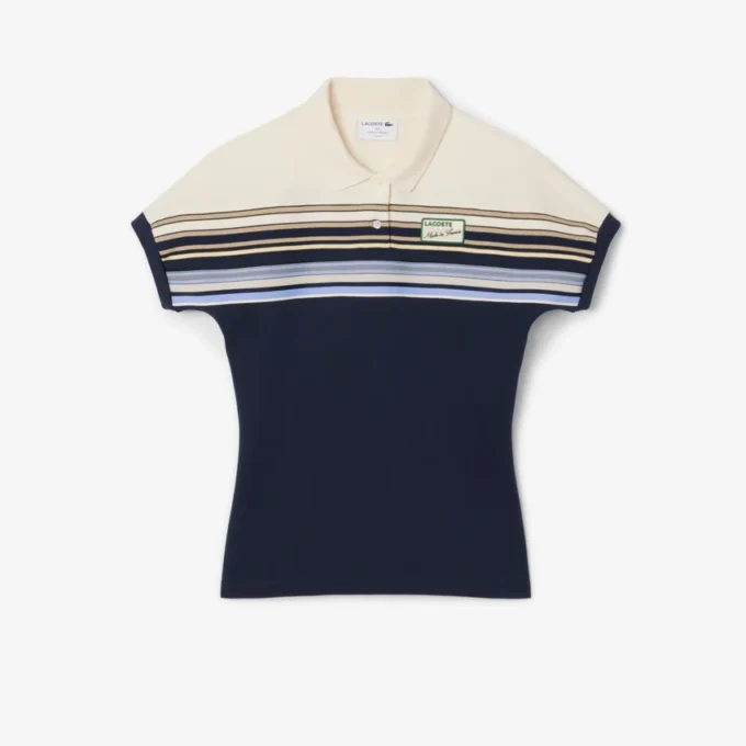 Damen-Poloshirt „Made in France“ in Slim Fit mit Streifen Damen-Poloshirt „Made in France“ in Slim Fit mit Streifen