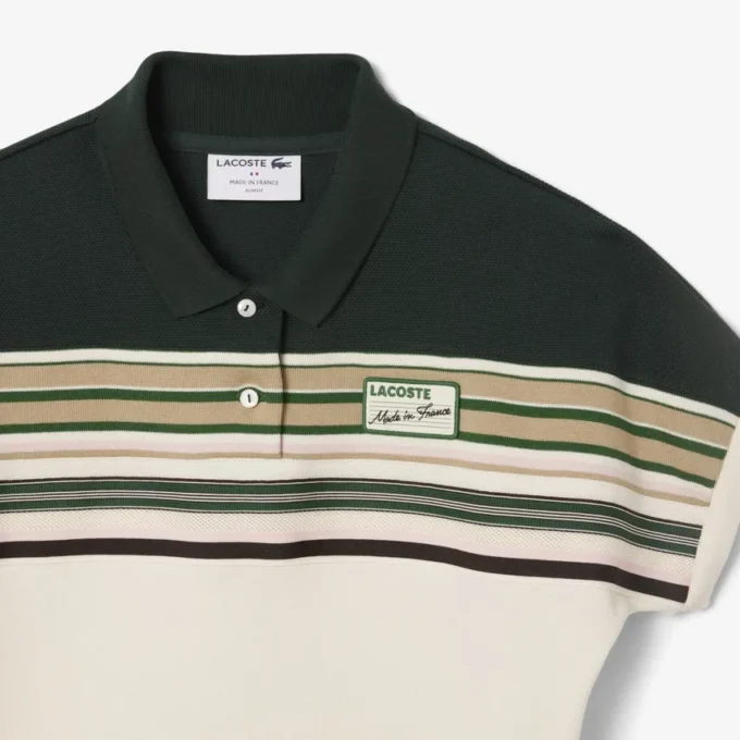 Damen-Poloshirt „Made in France“ in Slim Fit mit Streifen Damen-Poloshirt „Made in France“ in Slim Fit mit Streifen
