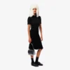 Damen-Poloshirt mit schmaler Passform aus flauschigem Rippstrick Damen-Poloshirt mit schmaler Passform aus flauschigem Rippstrick