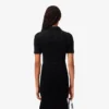 Damen-Poloshirt mit schmaler Passform aus flauschigem Rippstrick Damen-Poloshirt mit schmaler Passform aus flauschigem Rippstrick