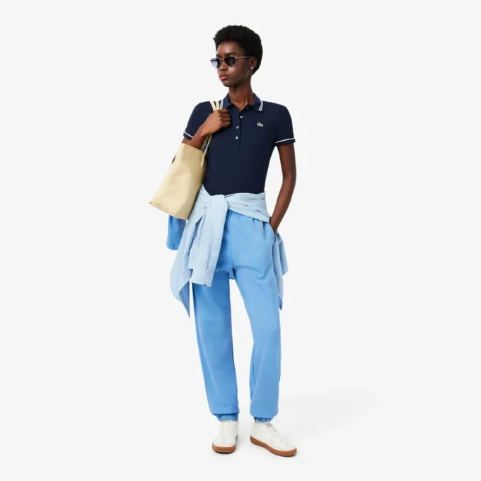 Damen-Poloshirt mit schmaler Passform und Zierdetails L.12.D Damen-Poloshirt mit schmaler Passform und Zierdetails L.12.D