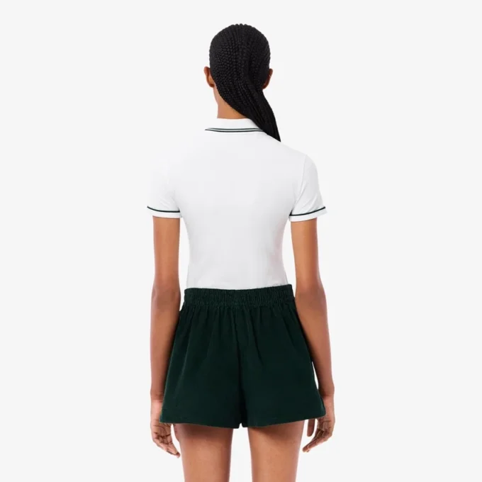 Damen-Poloshirt mit schmaler Passform und Zierdetails L.12.D Damen-Poloshirt mit schmaler Passform und Zierdetails L.12.D