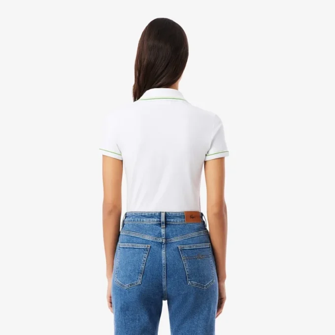 Damen-Poloshirt mit schmaler Passform und Zierdetails L.12.D Damen-Poloshirt mit schmaler Passform und Zierdetails L.12.D