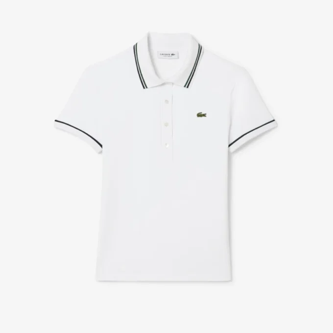 Damen-Poloshirt mit schmaler Passform und Zierdetails L.12.D Damen-Poloshirt mit schmaler Passform und Zierdetails L.12.D
