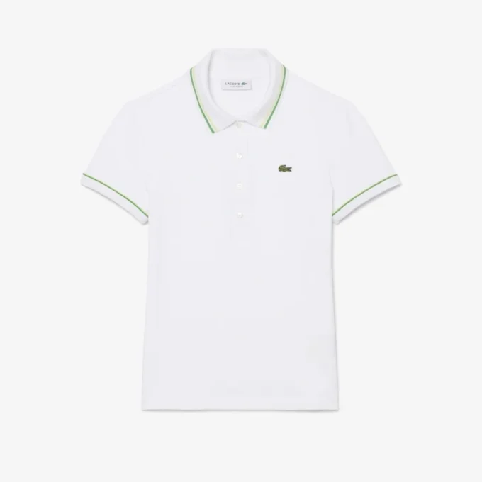 Damen-Poloshirt mit schmaler Passform und Zierdetails L.12.D Damen-Poloshirt mit schmaler Passform und Zierdetails L.12.D