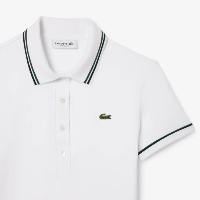 Damen-Poloshirt mit schmaler Passform und Zierdetails L.12.D Damen-Poloshirt mit schmaler Passform und Zierdetails L.12.D