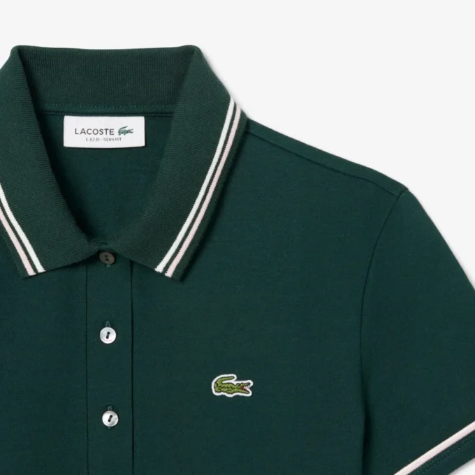 Damen-Poloshirt mit schmaler Passform und Zierdetails L.12.D Damen-Poloshirt mit schmaler Passform und Zierdetails L.12.D