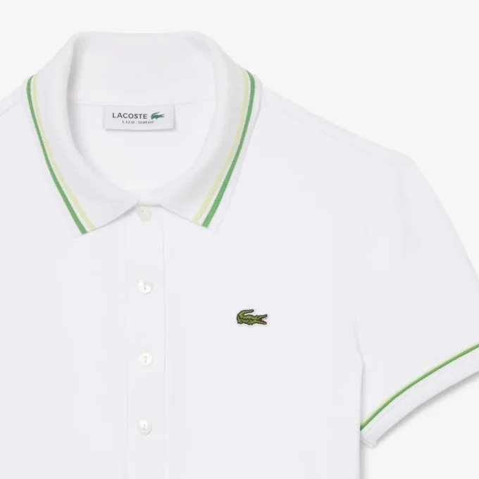Damen-Poloshirt mit schmaler Passform und Zierdetails L.12.D Damen-Poloshirt mit schmaler Passform und Zierdetails L.12.D