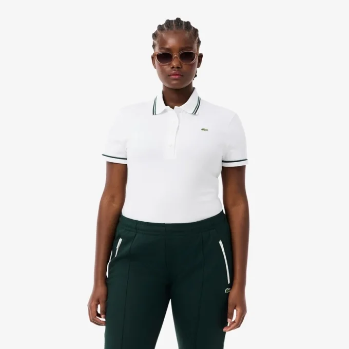 Damen-Poloshirt mit schmaler Passform und Zierdetails L.12.D Damen-Poloshirt mit schmaler Passform und Zierdetails L.12.D