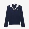 Damen-Poloshirt mit Slim-Fit-Passform und Zierdetails, langärmelig Damen-Poloshirt mit Slim-Fit-Passform und Zierdetails, langärmelig