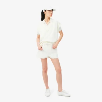 Damen-Poloshirt „Slim Fit Pointelle“ mit L.12.D-Logo Damen-Poloshirt „Slim Fit Pointelle“ mit L.12.D-Logo