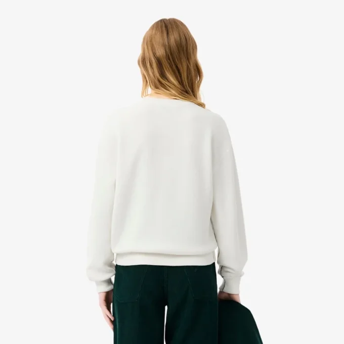 Damen-Pullover aus Baumwolle mit Rundhalsausschnitt und lockerer Passform Damen-Pullover aus Baumwolle mit Rundhalsausschnitt und lockerer Passform