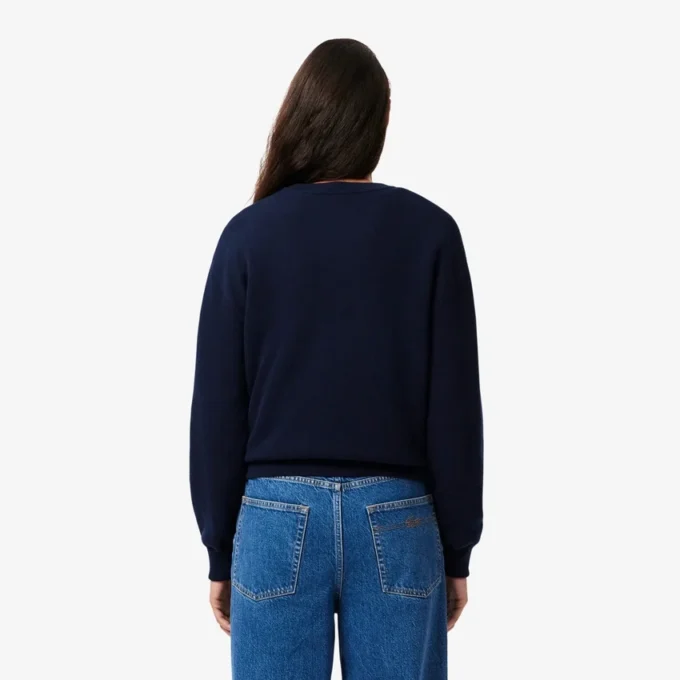 Damen-Pullover aus Baumwolle mit Rundhalsausschnitt und lockerer Passform Damen-Pullover aus Baumwolle mit Rundhalsausschnitt und lockerer Passform