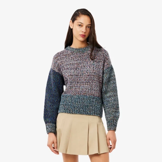 Damen-Pullover aus Woll-Blend mit Rollkragen und Zopfmuster Damen-Pullover aus Woll-Blend mit Rollkragen und Zopfmuster