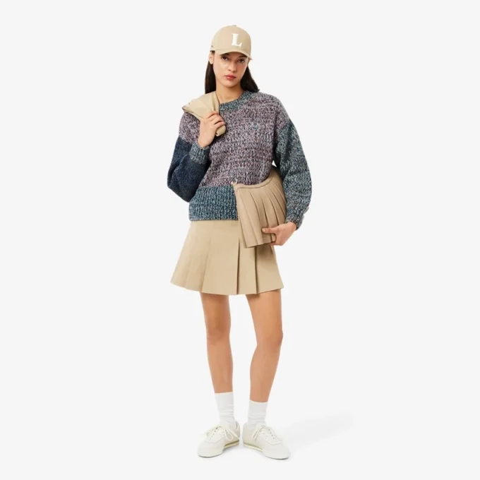 Damen-Pullover aus Woll-Blend mit Rollkragen und Zopfmuster Damen-Pullover aus Woll-Blend mit Rollkragen und Zopfmuster