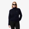 Damen-Pullover aus Wolle mit hohem Kragen und lockerer Passform Damen-Pullover aus Wolle mit hohem Kragen und lockerer Passform