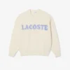 Damen-Pullover aus Wolle mit Intarsien-Logo Damen-Pullover aus Wolle mit Intarsien-Logo