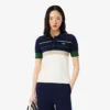 Damen-Pullover mit gestreiftem Poloshirt-Kragen, hergestellt in Frankreich Damen-Pullover mit gestreiftem Poloshirt-Kragen, hergestellt in Frankreich