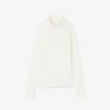 Damen-Pullover mit hohem Kragen aus 3D-Rippstrick Damen-Pullover mit hohem Kragen aus 3D-Rippstrick